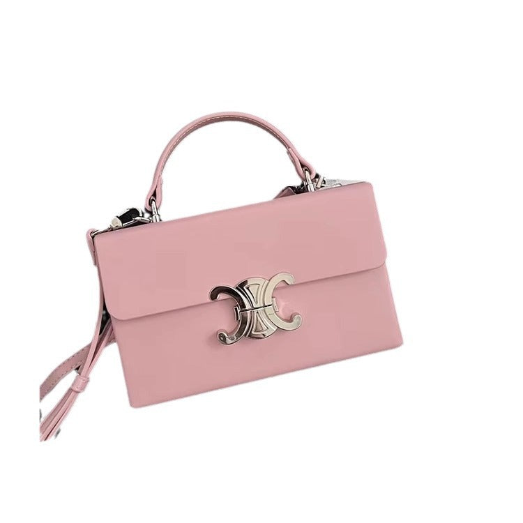 凯旋门方盒子包手提包包女包真皮24新款简约通勤单肩斜挎包小方包