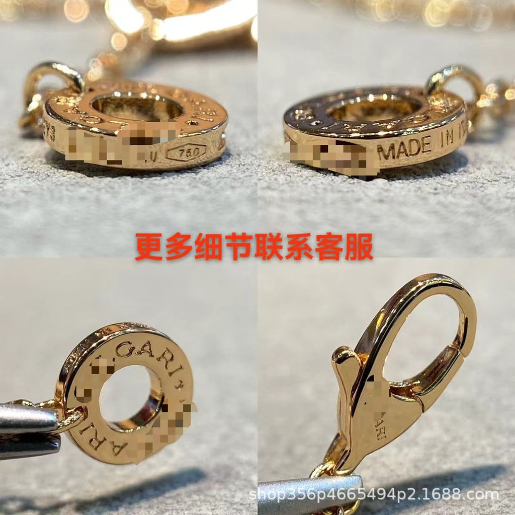 高版本Bao家小扇子项链精工CNC白贝小裙子项链S925银镀18k厚金