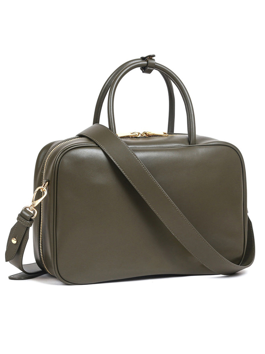 新款ins时尚款保龄球包枕头包百搭横款手提包波士顿包单肩斜挎包