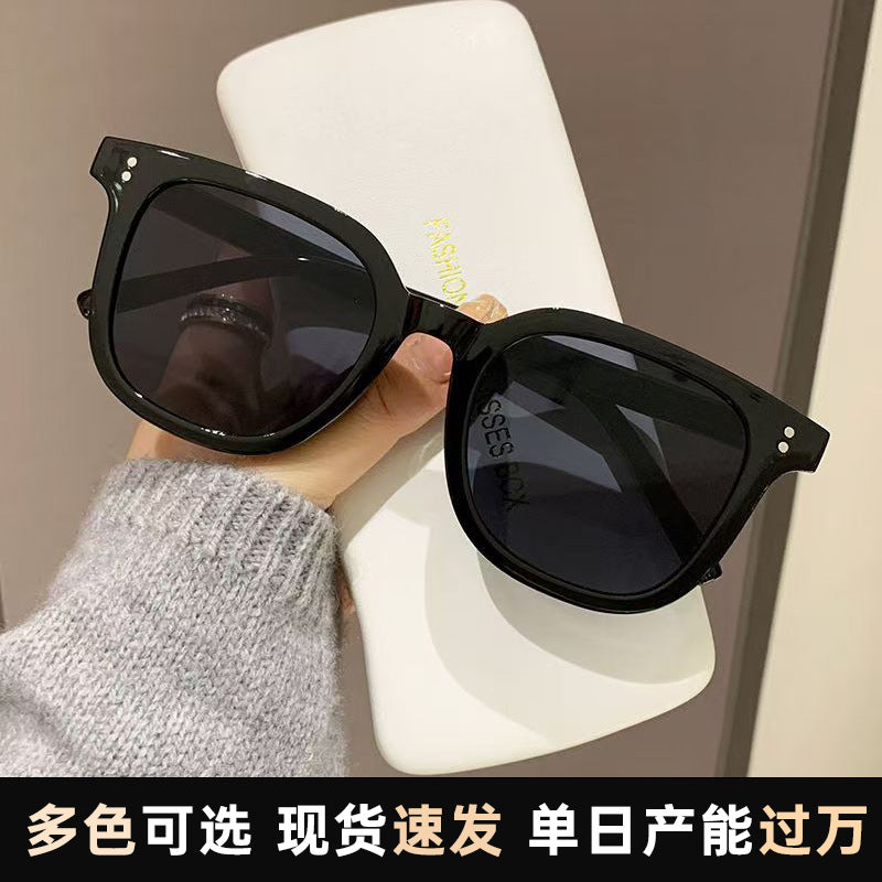 2025年网红同款gm黑色墨镜女高级感潮流出街茶色太阳眼镜防紫外线