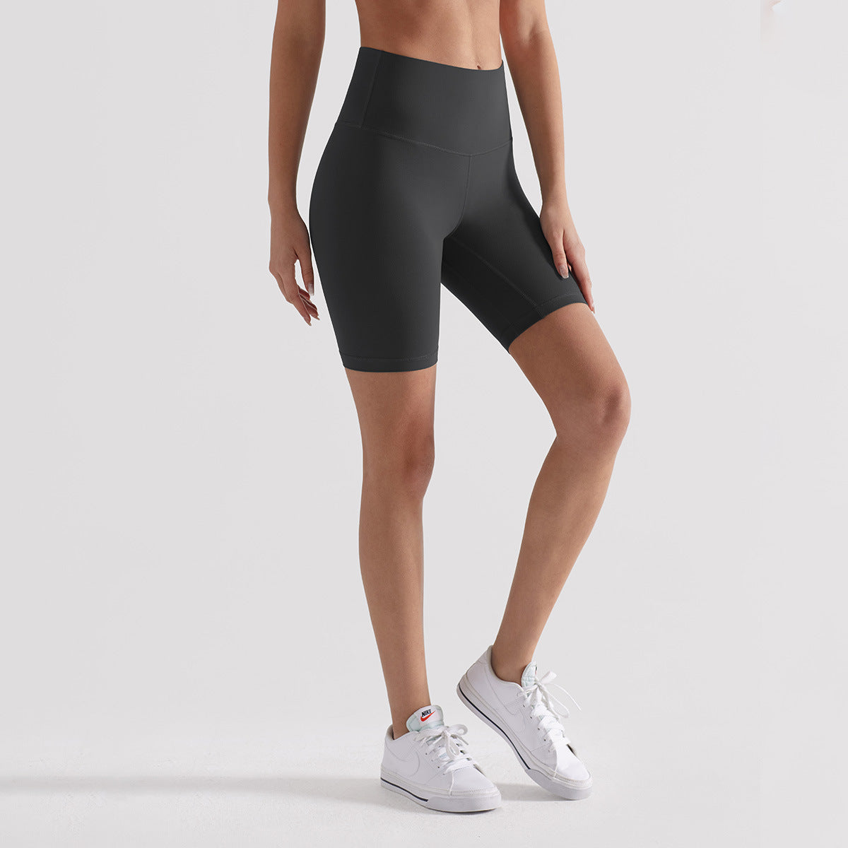 磨毛五分lulu瑜伽裤女高腰骑行健身裤提臀塑形跑步运动紧身短裤