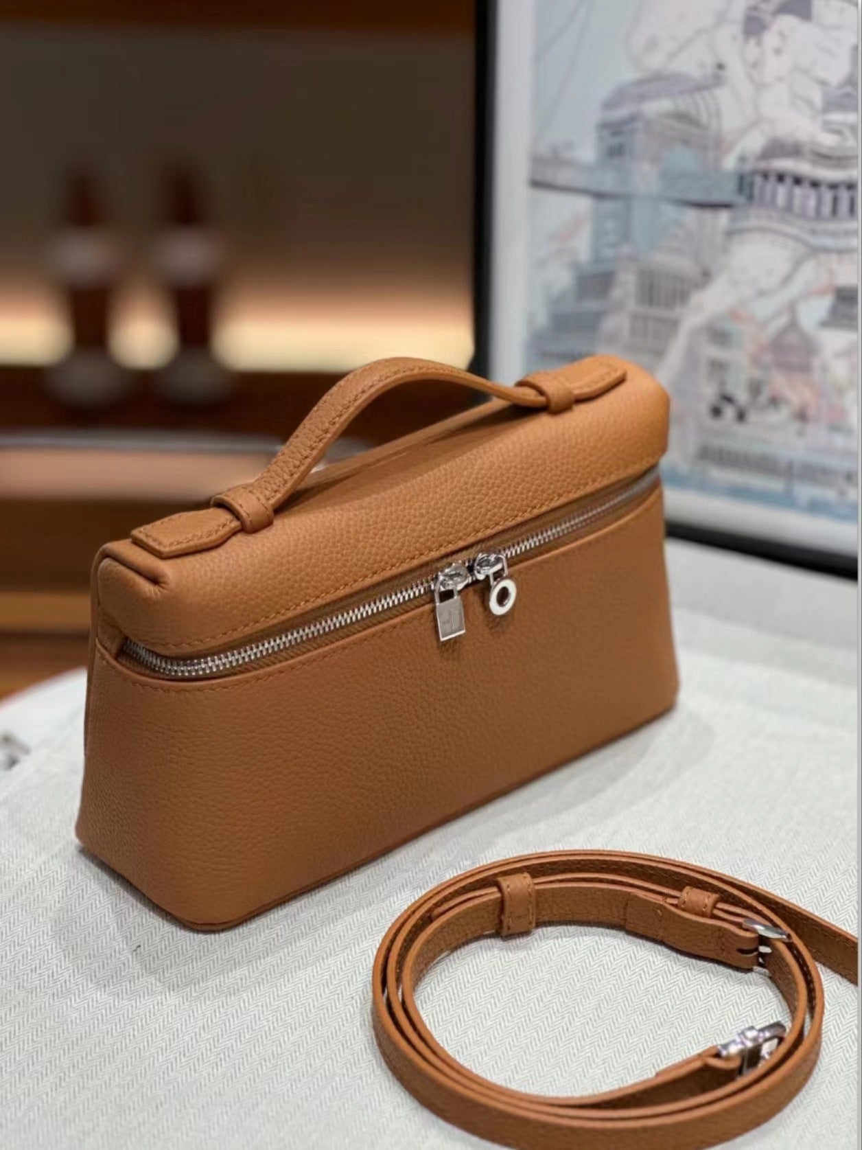 女包源头工厂2025新款LP化妆包19饭盒包单肩斜挎手提包包一件代发