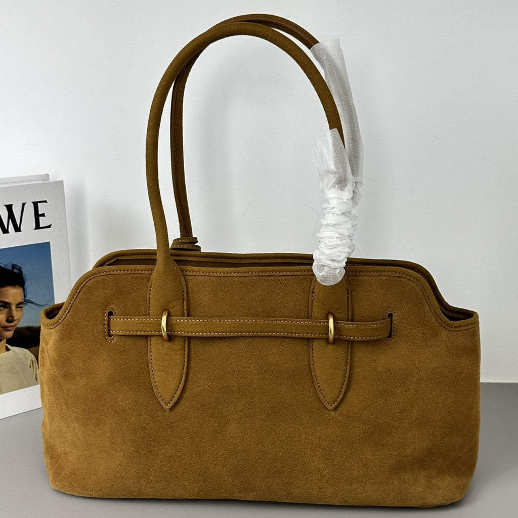 缪家秋冬新款复古美拉德百搭磨砂tote手提单肩包腋下包公文托特包