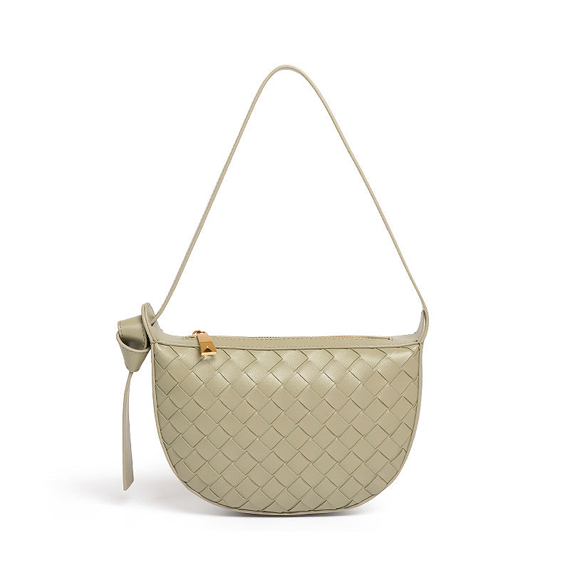 工厂现货批发编织女包高级感马鞍包手提单肩腋下包时尚小众半月包