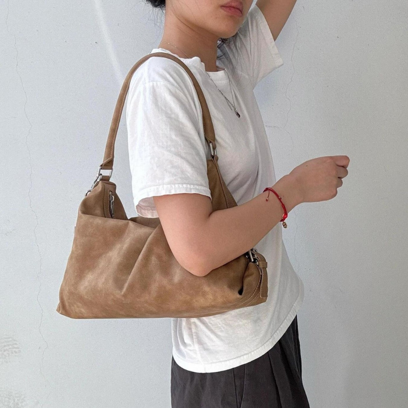 韩国人气Stan流浪包oil小众复秋冬hobo手提腋下包时尚百搭大容量