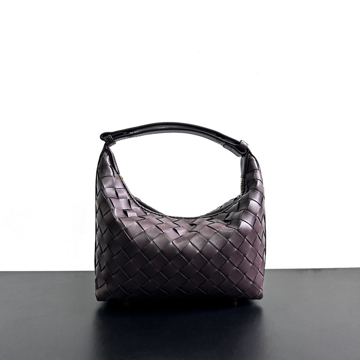 小众设计真皮编织包饭盒小包2023新款手提斜挎包高级感单肩腋下包