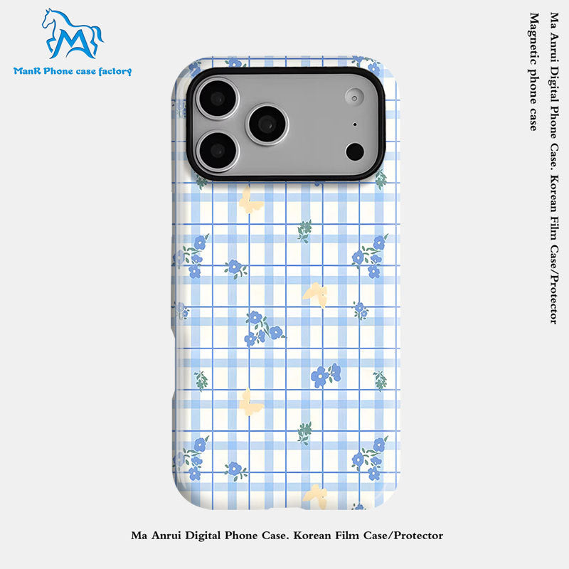 亚马逊跨境格纹图菲林二合一适用苹果17promax手机壳iPhone16三星