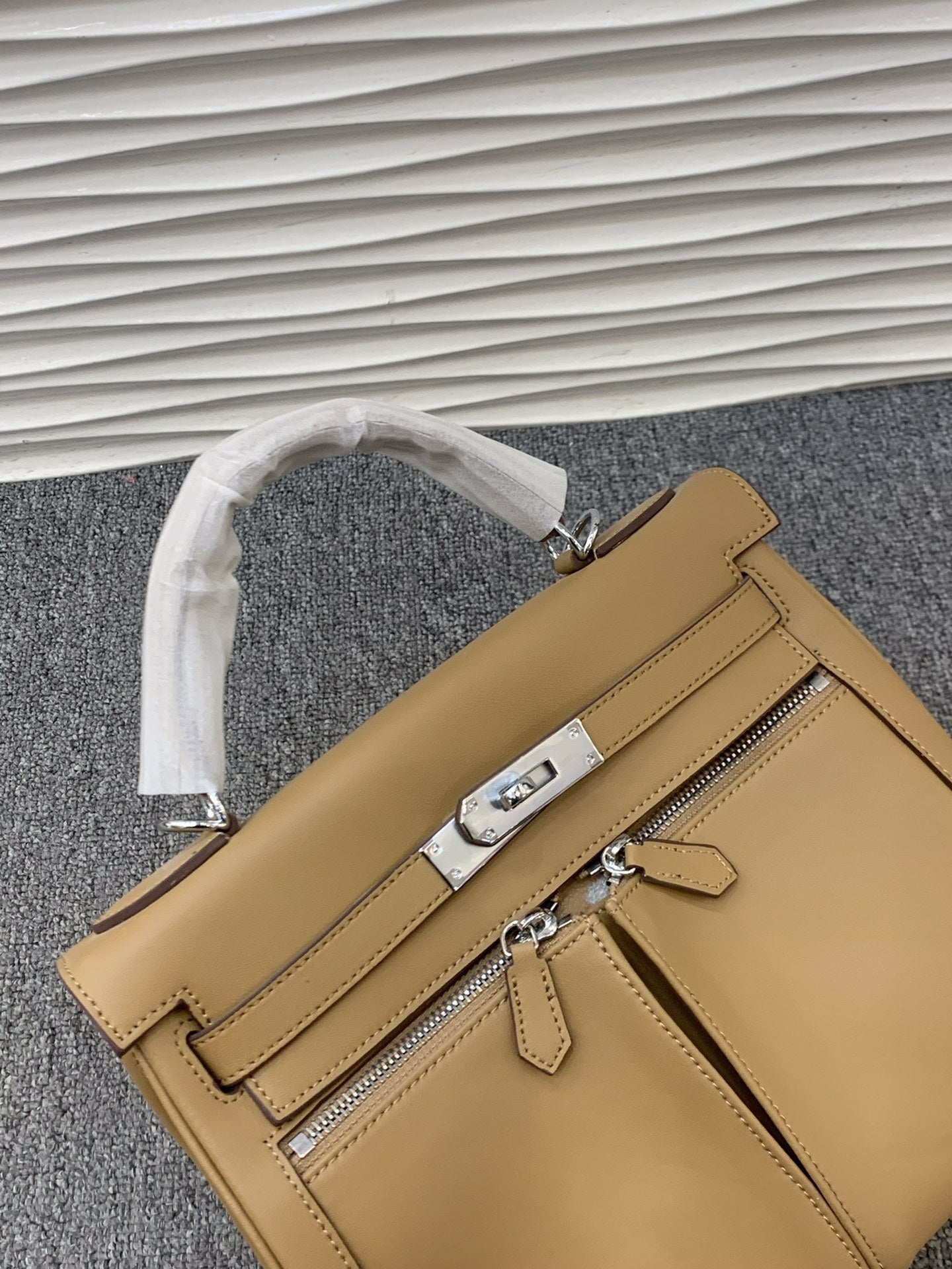 Swift皮 双口袋凯莉 lakis女高级感大容量手提包百搭通勤单肩斜挎