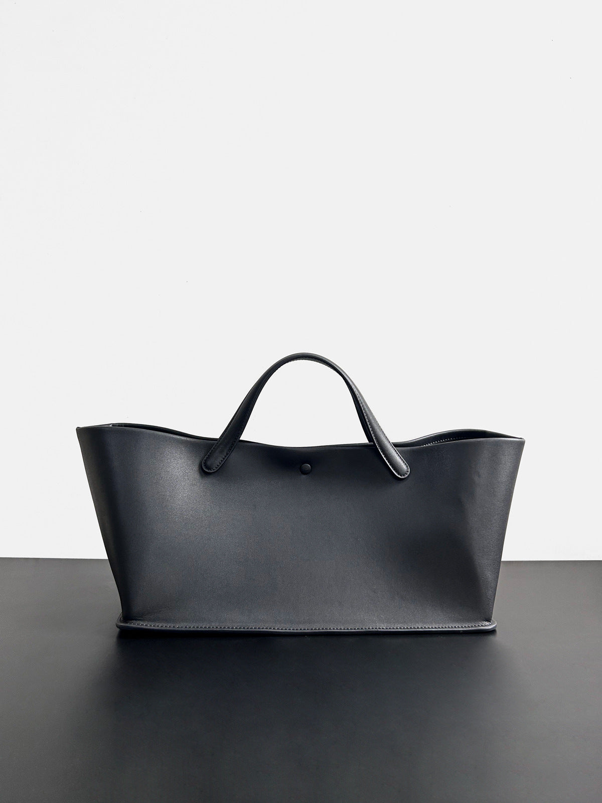 2024新款极简风手提包牛皮通勤大容量托特包轻奢高级感女包包