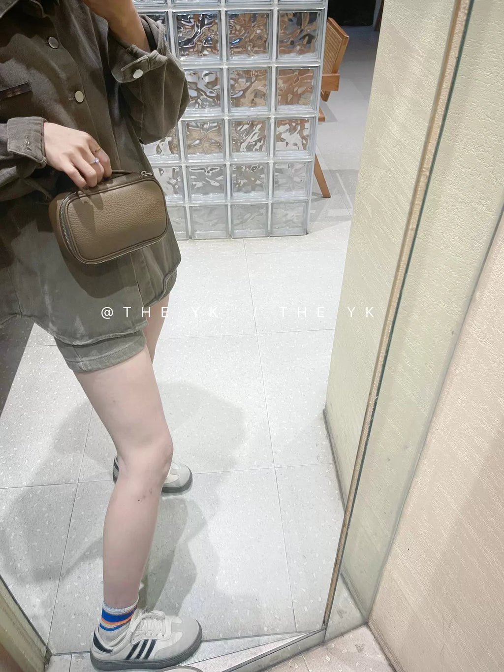 真皮刺绣h化妆包拉链防水洗漱包大容量旅行出差便携收纳包小豆包