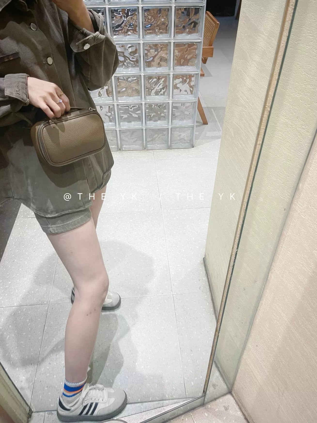 真皮刺绣h化妆包拉链防水洗漱包大容量旅行出差便携收纳包小豆包