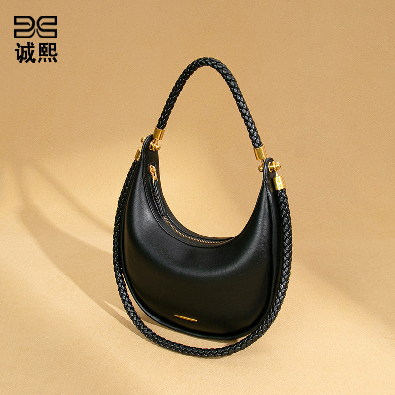 2025新品小众月牙包高级感时尚女包单肩腋下包质感潮流手提新月包