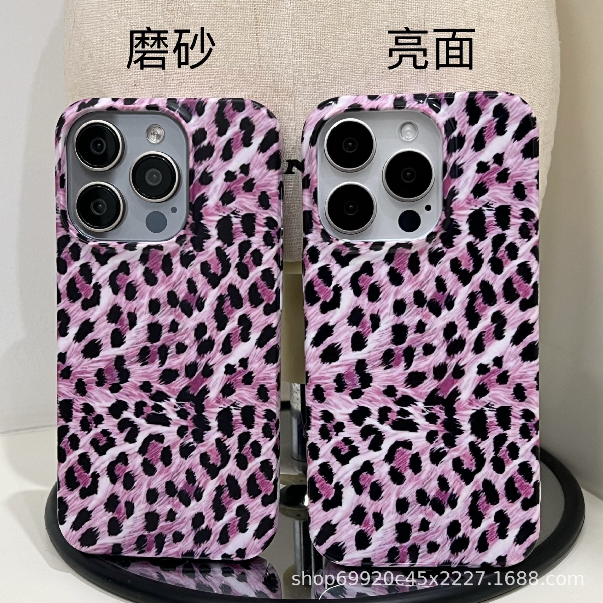 跨境爆款潮款豹纹适用苹果17Promax手机壳iPhone16菲林壳15女生14