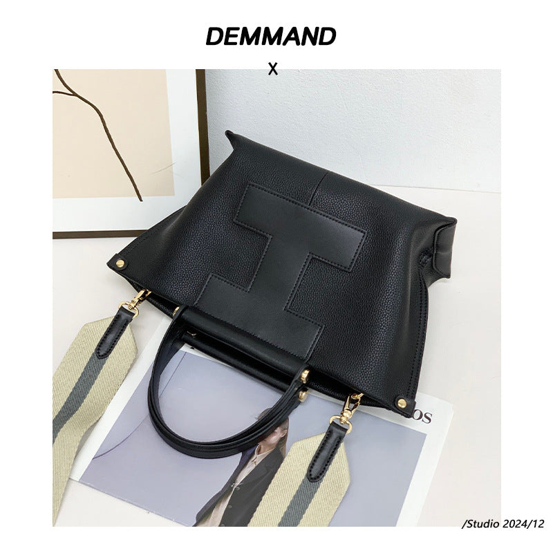 头层牛皮设计托特包女大容量真皮2024新款通勤腋下单肩斜挎女包包