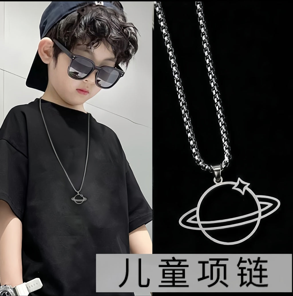 钛钢项链 镂空星球项链ins宇宙百搭潮嘻哈蹦迪毛卫衣简约男女配饰