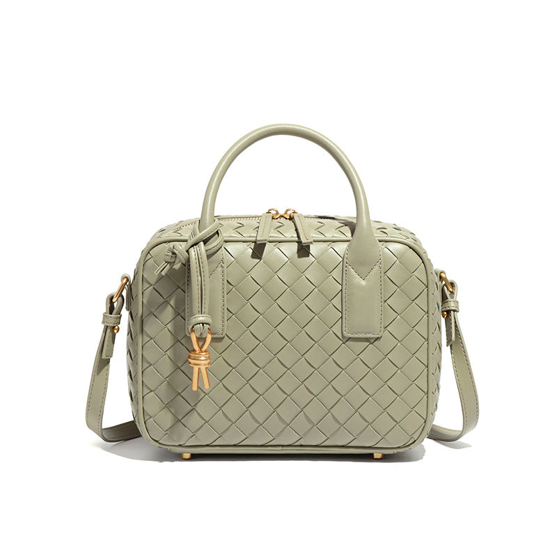 欧美大容量波士顿枕头包手工编织包时尚手提相机包潮流单肩斜挎包