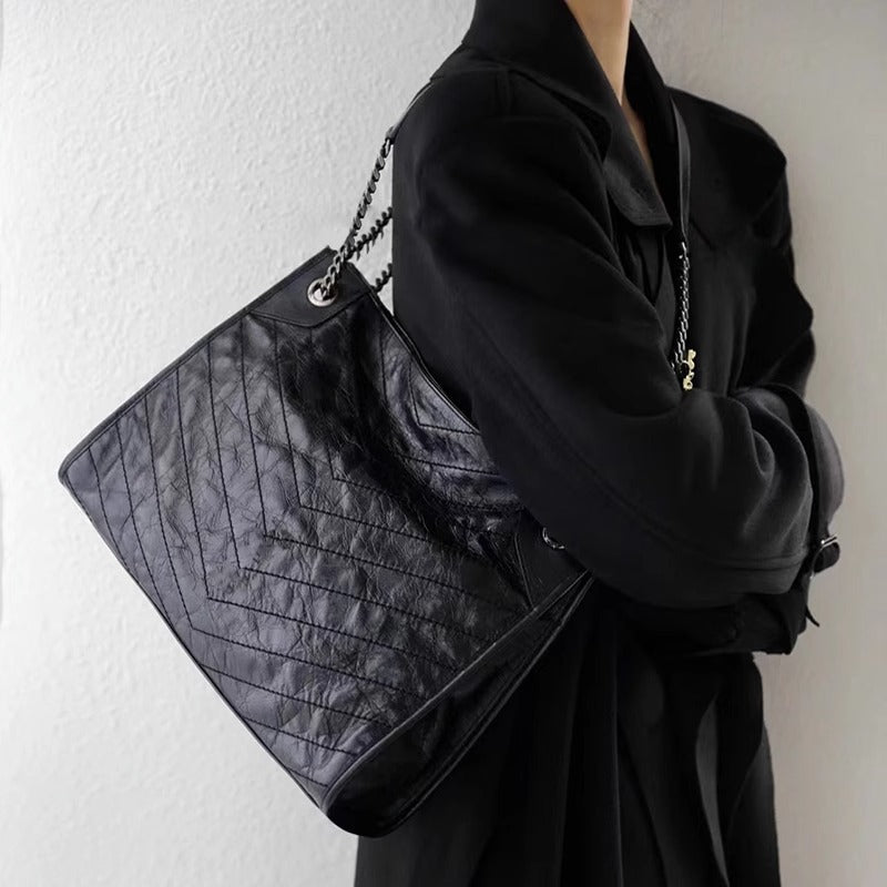 无标杨树林niki包真皮女包shoppingbag托特包流浪包包亚马逊批发