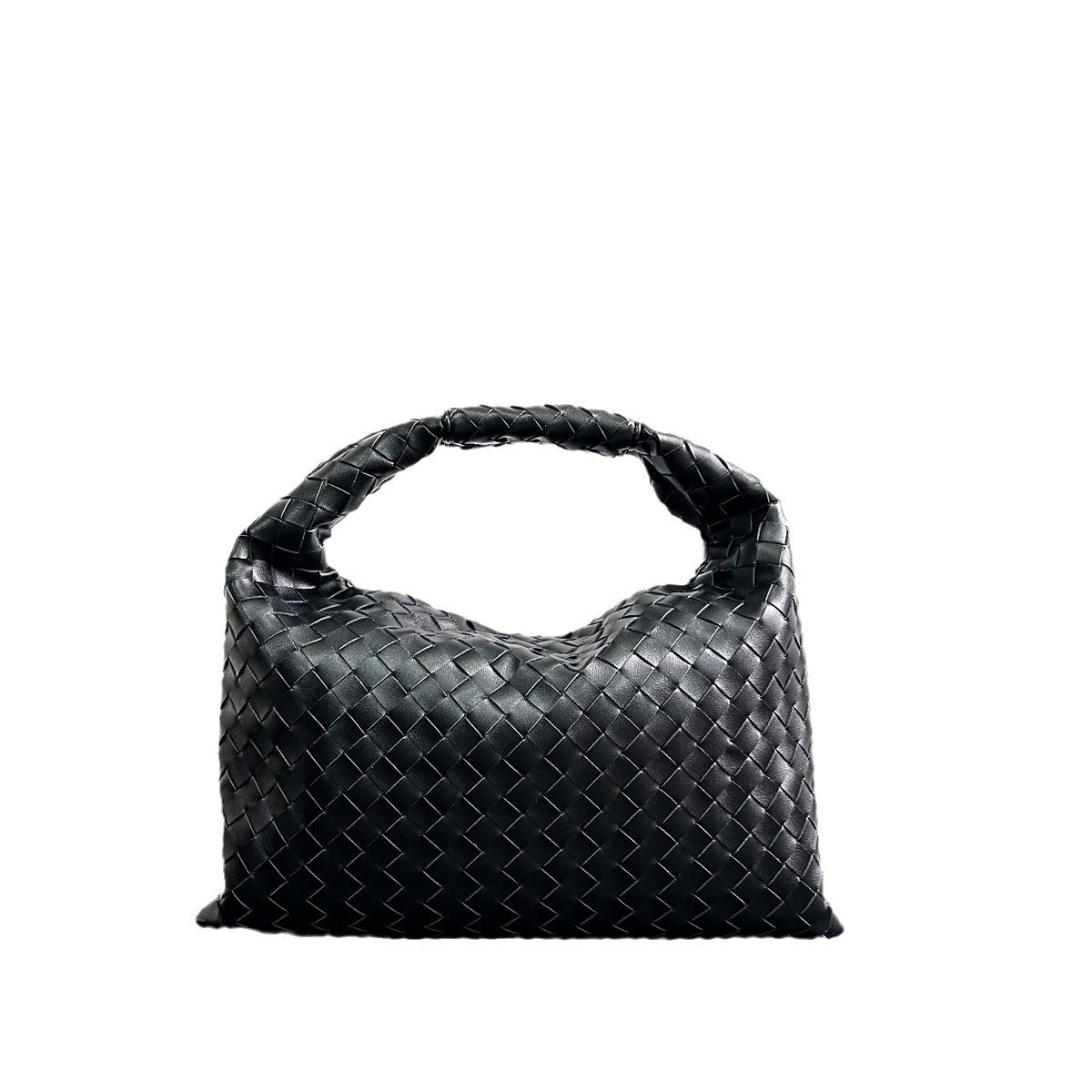 新款2023编织托特包秋冬大容量通勤包真牛皮单肩腋下包时尚手提包