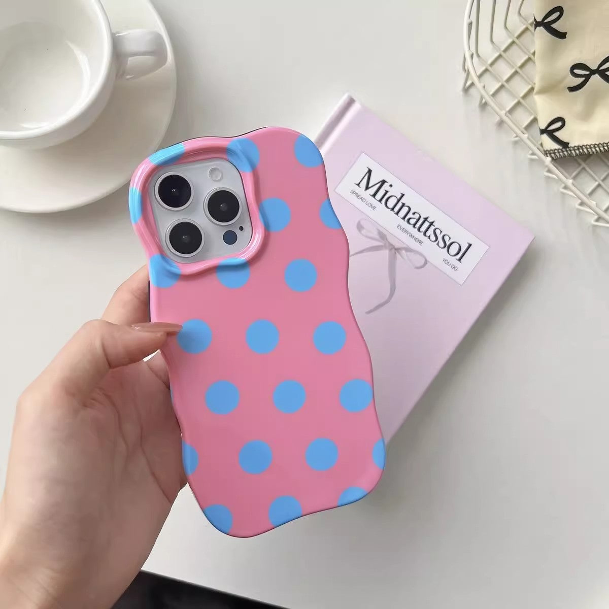 彩色波点波浪形菲林二合一适用苹果17promax手机壳iPhone1615磁吸