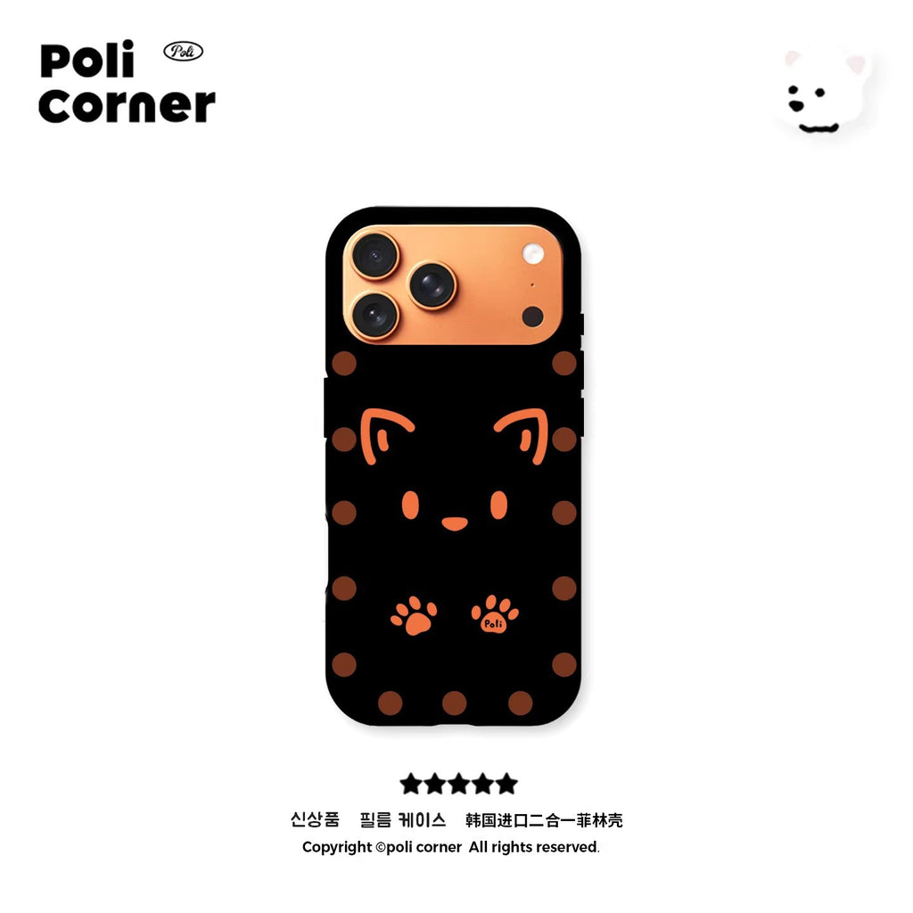 跨境可爱小猫爪适用苹果17Promax手机壳爆款iPhone16磁吸15菲林壳