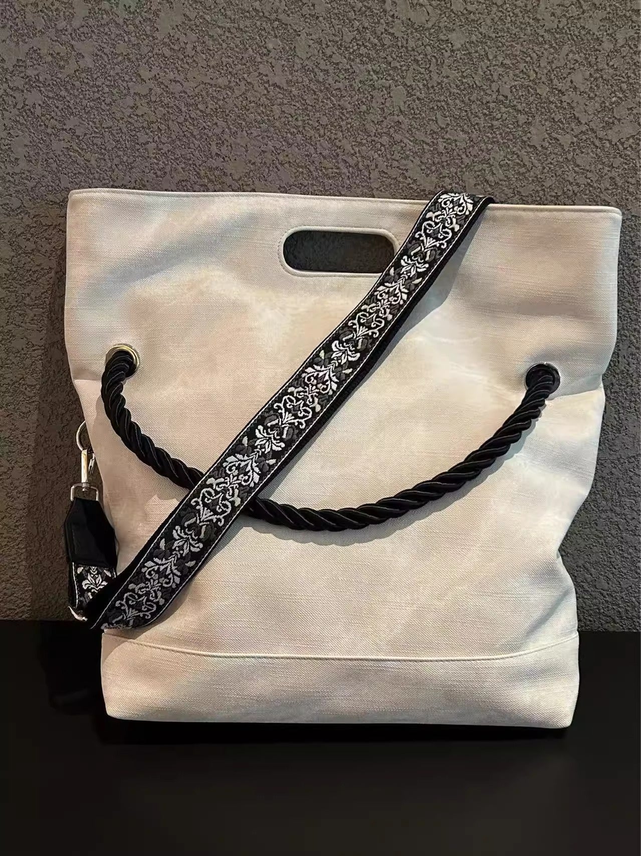 韩版扎染慵懒风软皮大容量通勤单肩包复古邮差斜跨托特包电脑包