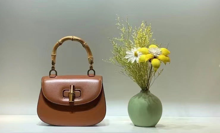 包包女夏季2022新款小众设计竹节包马鞍包单肩斜挎手提包优雅