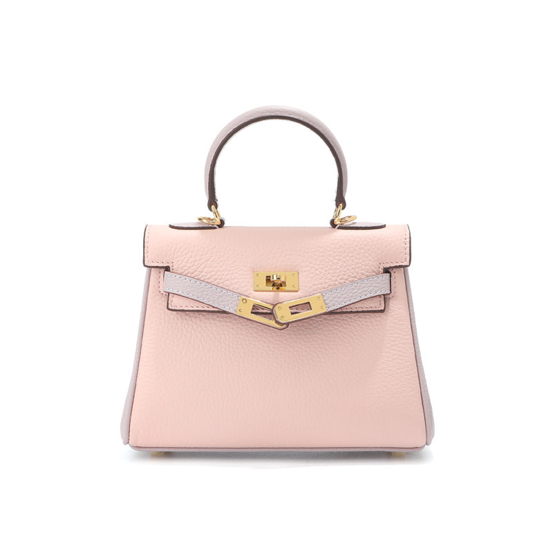 togo头层牛皮凯丽包高级感轻奢真皮女包通勤单肩斜挎包凯莉手提包