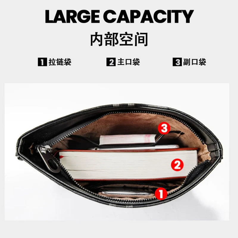 X&BV单肩包男真皮休闲男士斜挎包新潮竖款时尚牛皮编织男包小背包