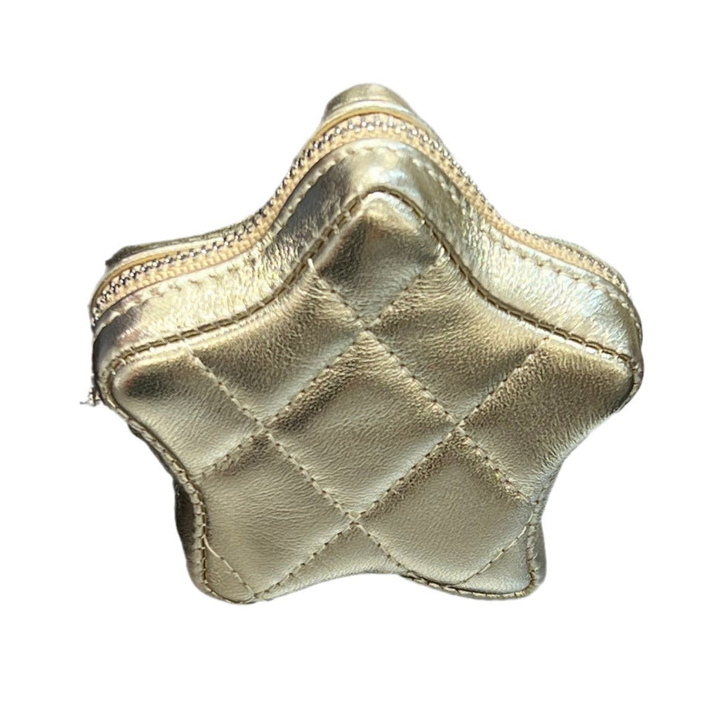 头层牛皮星星配饰包腰包链条包挂饰装饰真皮银色小包包单肩斜挎包