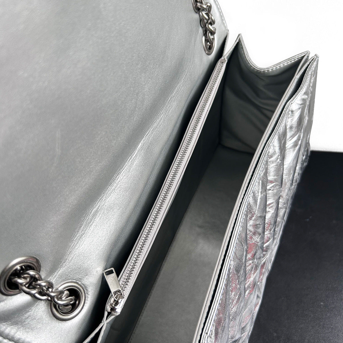 真皮沙漏包链条女士包大容量软头层小牛皮单肩斜挎时尚新款多隔层