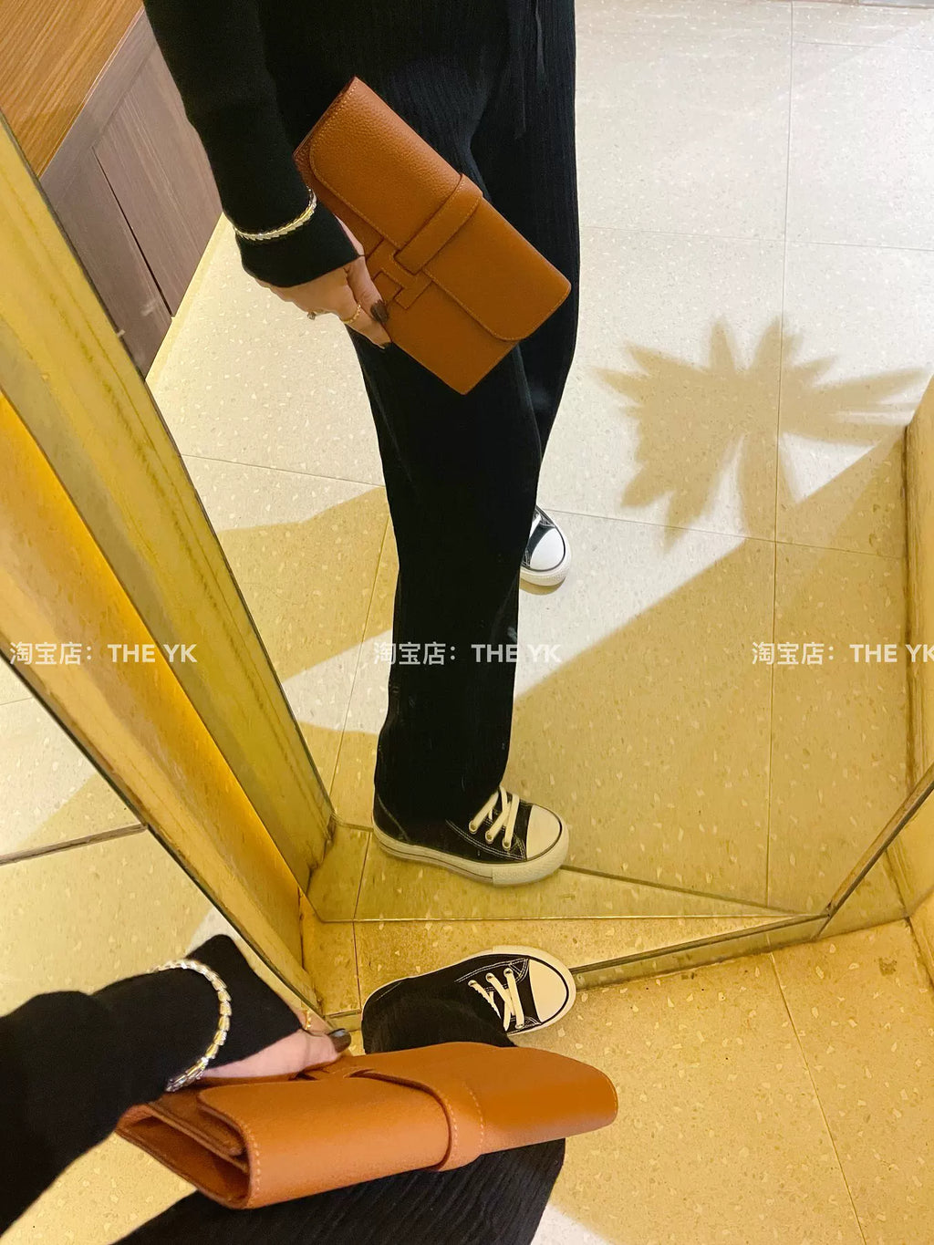 真皮H手拿包经典抽带手机包晚宴包大容量卡证件护照收纳包腋下包