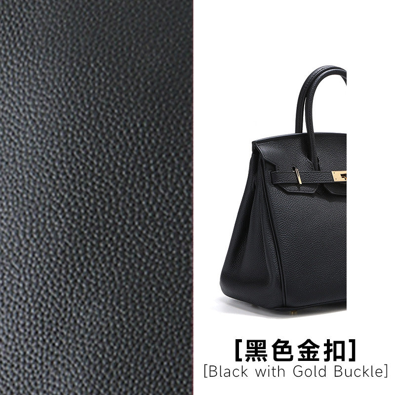 头层牛皮铂金包真皮女包大容量凯丽手提包女高级感通勤单肩斜挎包