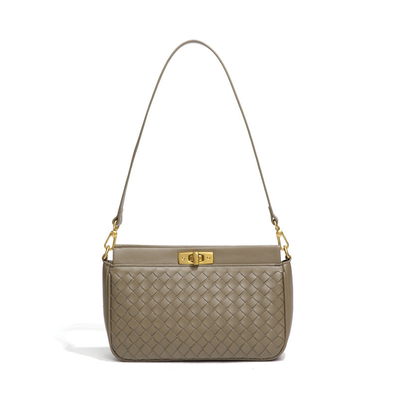 外贸批发初春新款手拎女包时尚休闲手工编织包约会百搭单肩腋下包