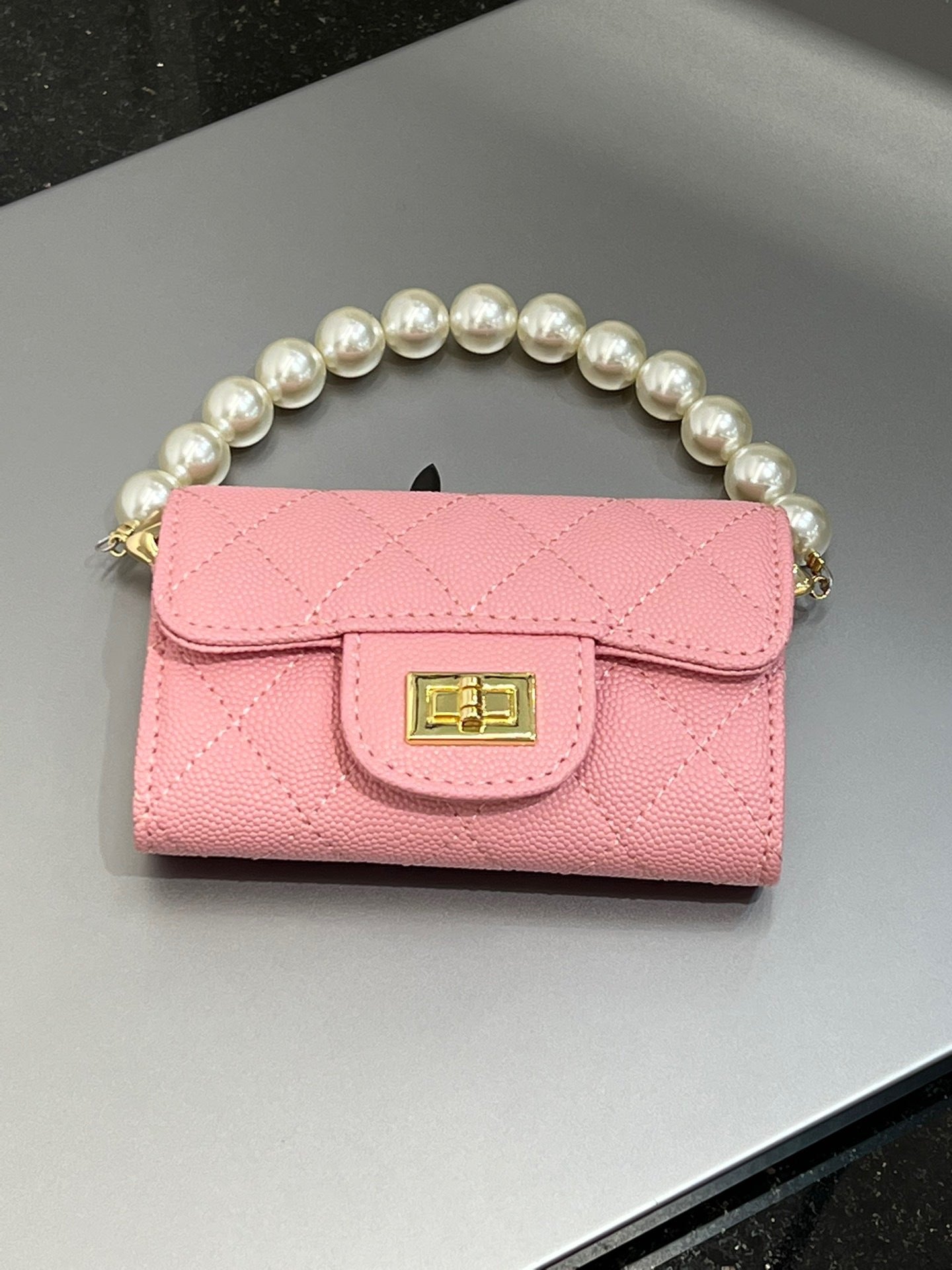 经典百搭港风口红包真皮鱼子酱菱格链条包高级小方包珍珠零钱包包