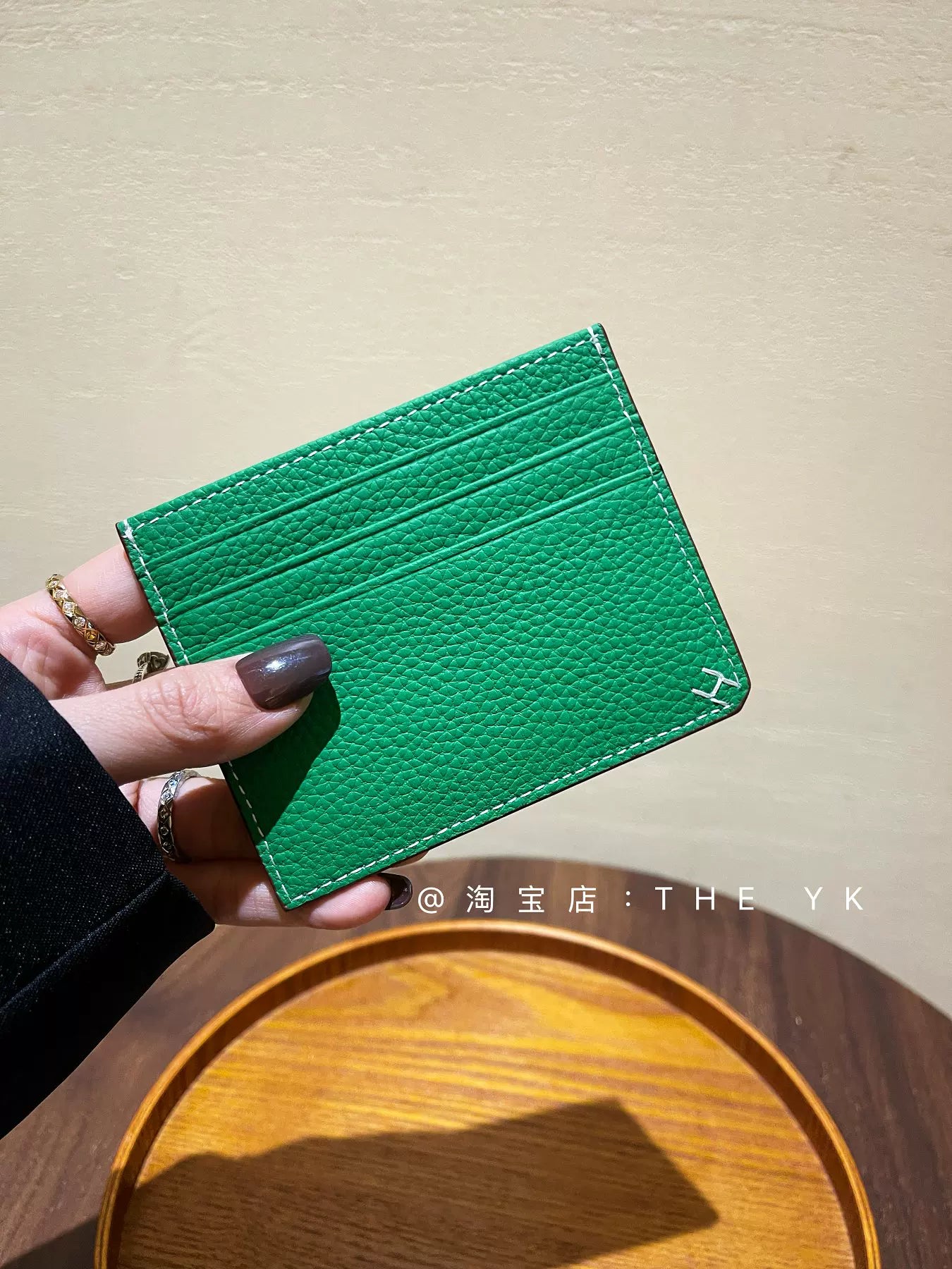 2025新款H薄款卡包一片式荔枝纹双面卡夹证件卡套男女通用零钱包