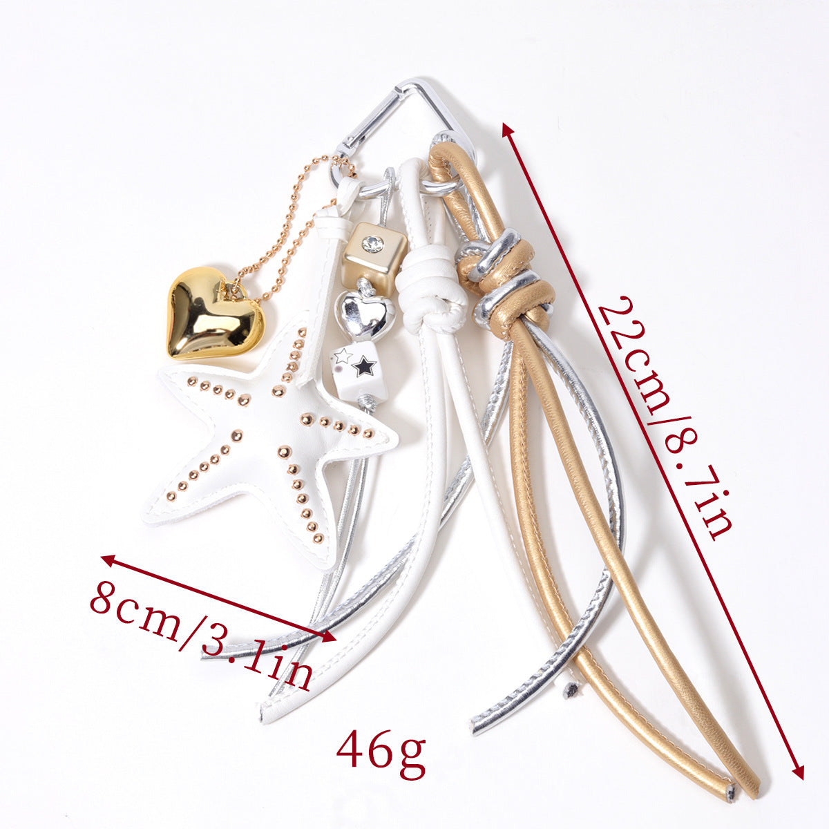 阿乌美饰品工厂跨境热销绿色钻皮小熊桃心织带包挂包包挂件挂饰