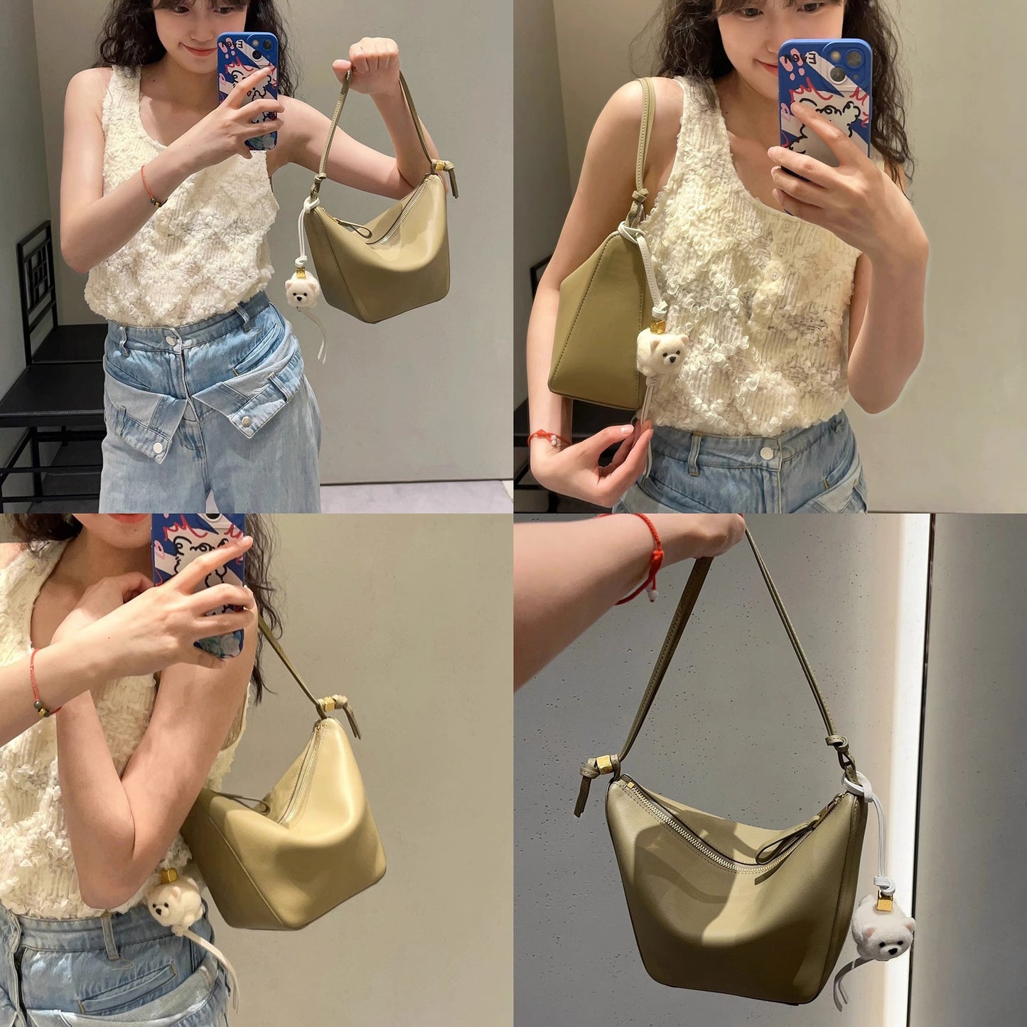 小众设计ins包包女高版 新款大容量单肩斜挎手提包时尚百搭吊床包