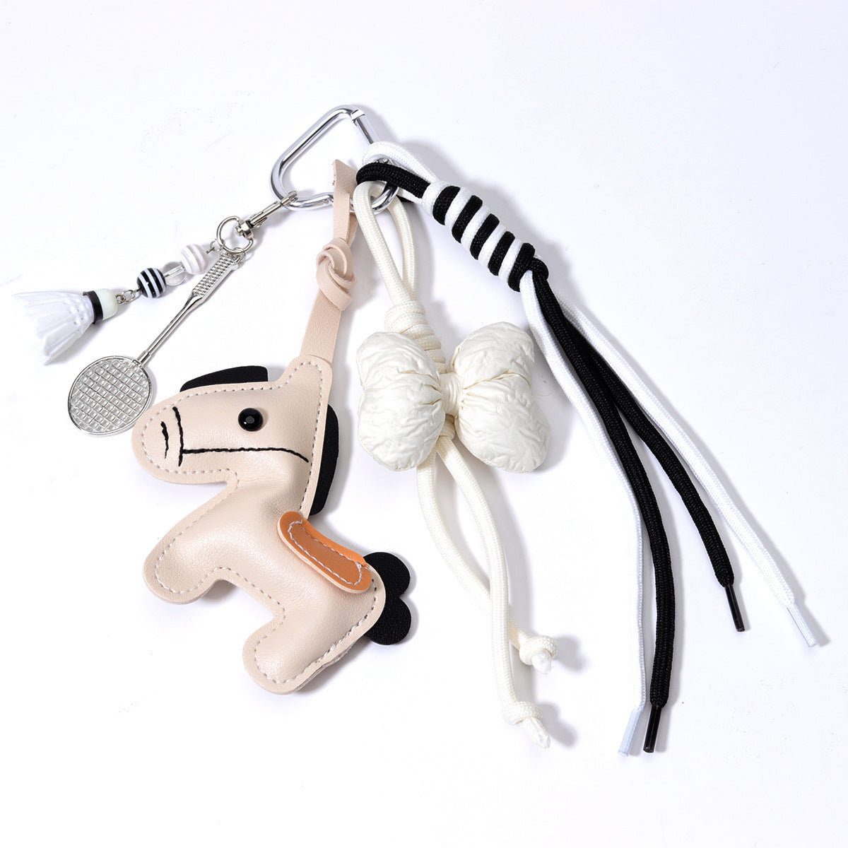 皮革包挂马年潮牌挂绳小马箱包挂件马上有钱钥匙扣搭配辅料挂坠