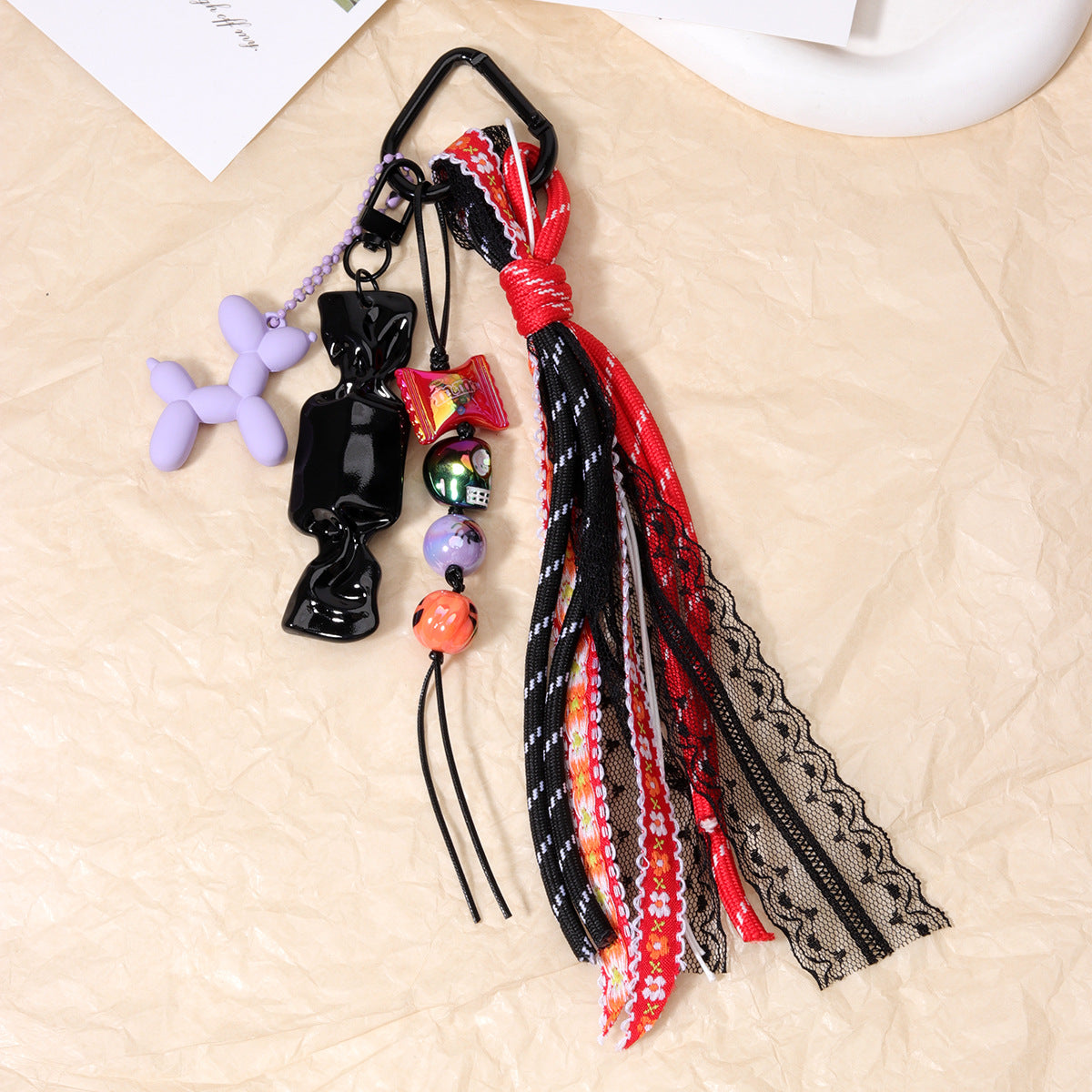 跨境热销万圣节组合挂绳多元素DIY挂件跨境节日装饰派对礼品挂链