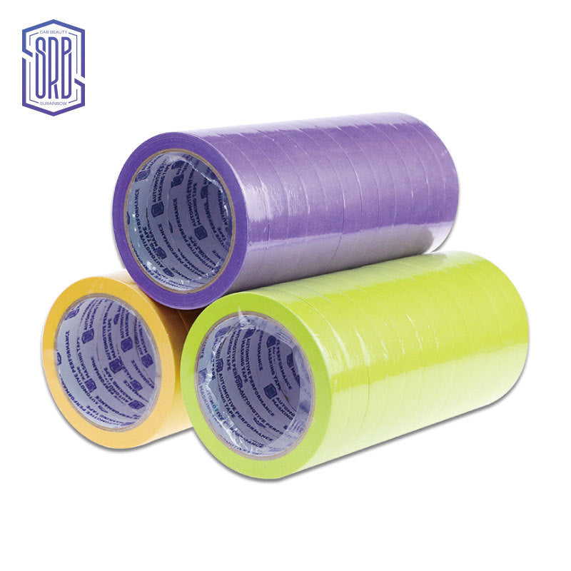 高级美文纸彩色和纹加粘高温和纸汽车喷漆遮蔽装修防护枫叶纸胶带