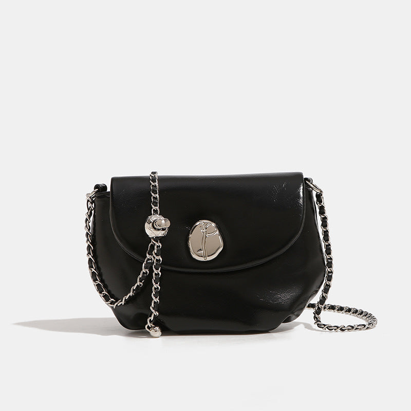 链条包夏天通勤斜挎小包包小众马鞍包包女2023新款潮高级质感单肩