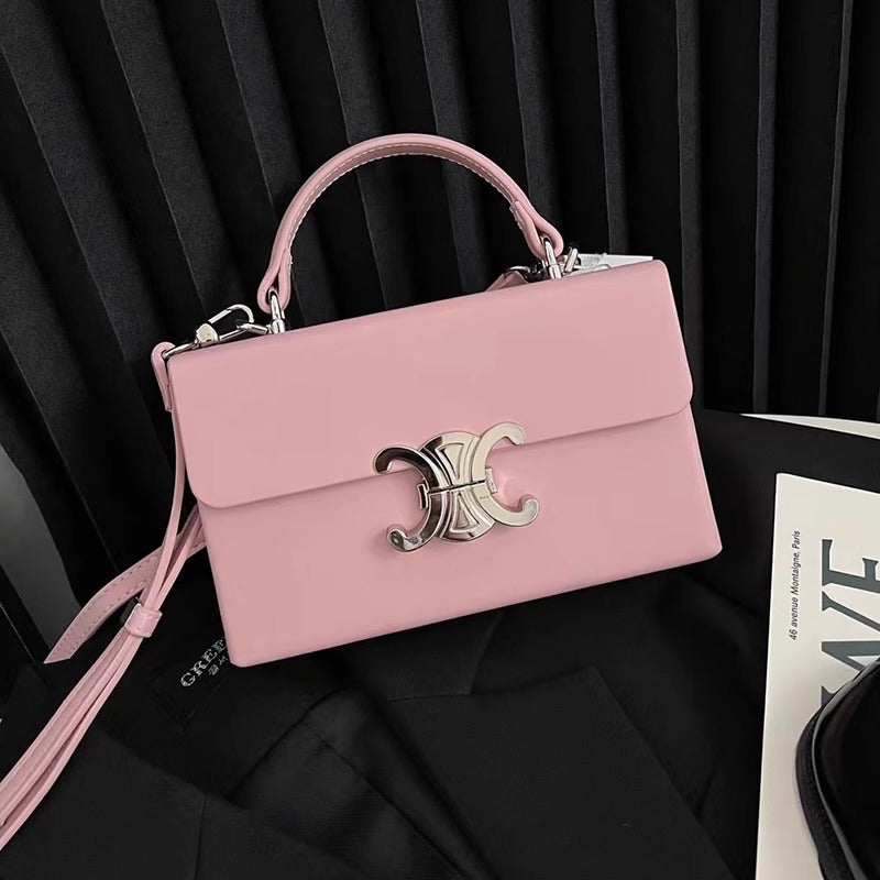 凯旋门方盒子包手提包包女包真皮24新款简约通勤单肩斜挎包小方包