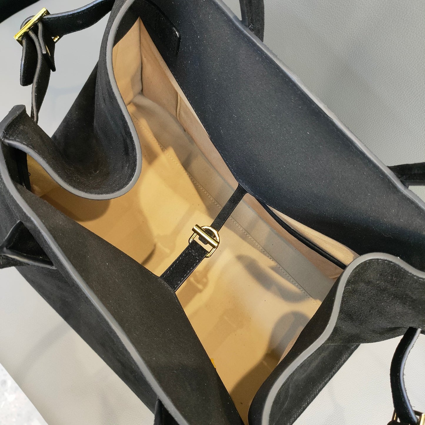 2024新款董洁同款磨砂麂皮托特包大容量通勤大包简约时尚手提女包