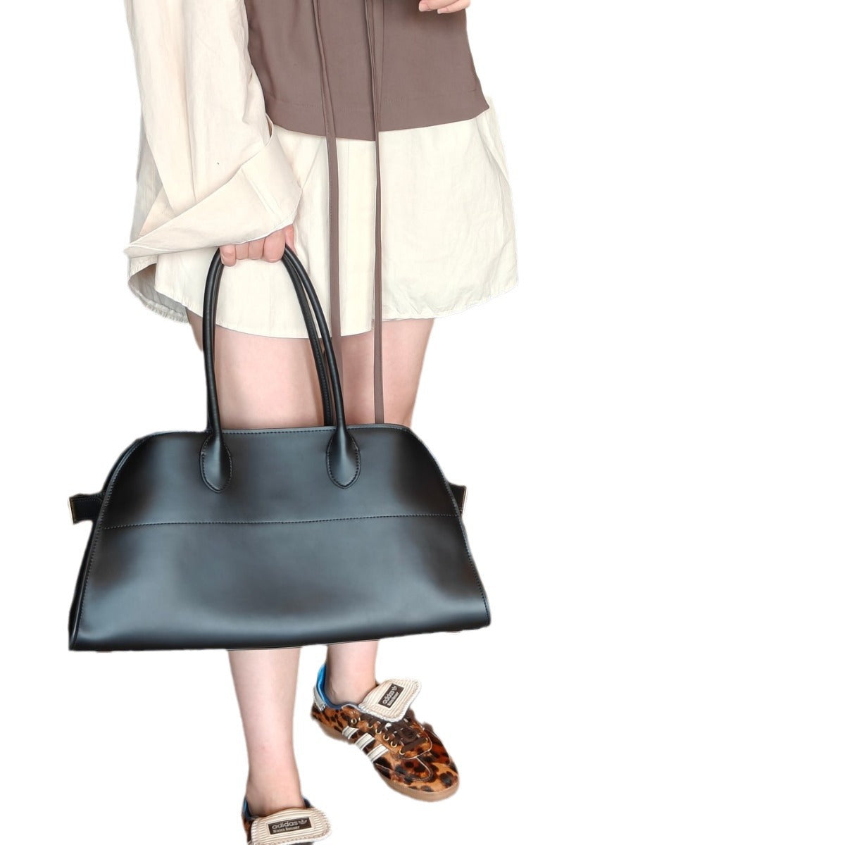 小众设计高级系列极简老钱风手提单肩斜挎女包全皮通勤大包托特包