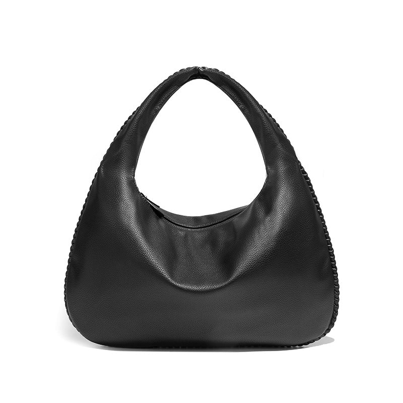 外贸跨境秋冬新款大容量月牙包时尚手提饺子包高级感女单肩腋下包