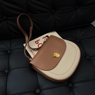 网红包包女2024时尚复古半圆马鞍包小众高级感质感单肩斜挎包代发