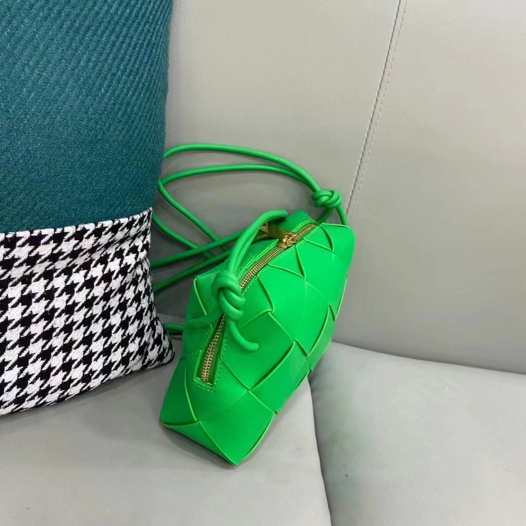 2022mini小香风菱格手提斜挎包ins百搭相机包编织单肩小盒子