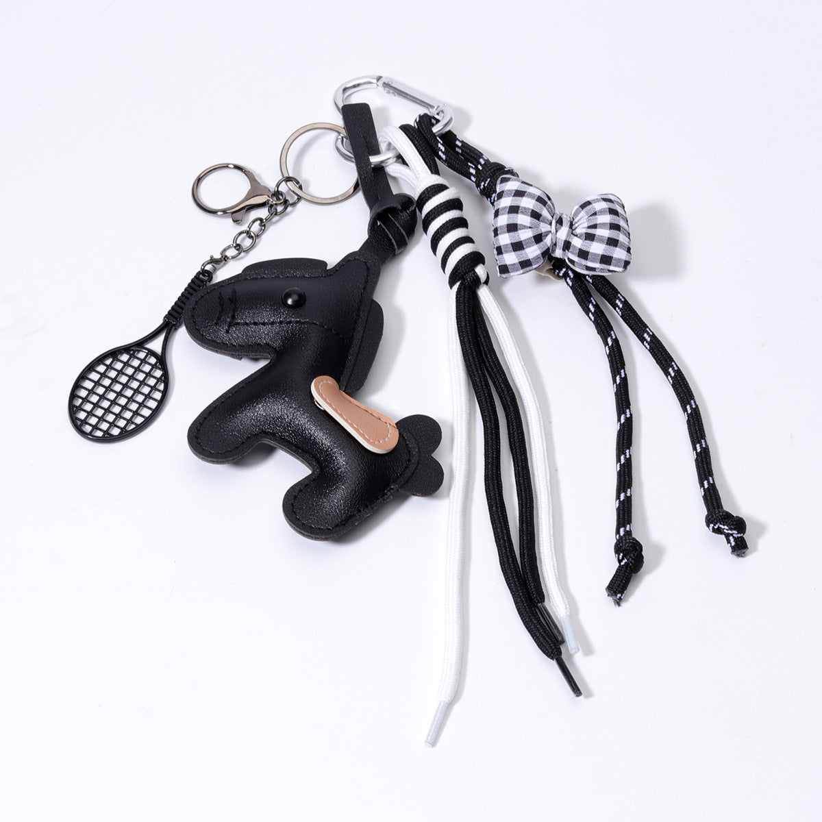 皮革包挂马年潮牌挂绳小马箱包挂件马上有钱钥匙扣搭配辅料挂坠