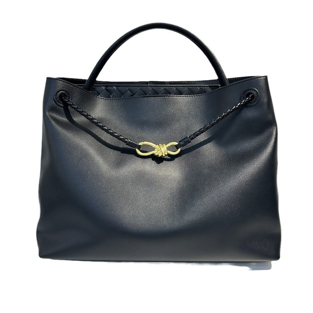 包包女2025新款质感真皮大容量托特包女斜跨通勤蝴蝶结单肩手提包