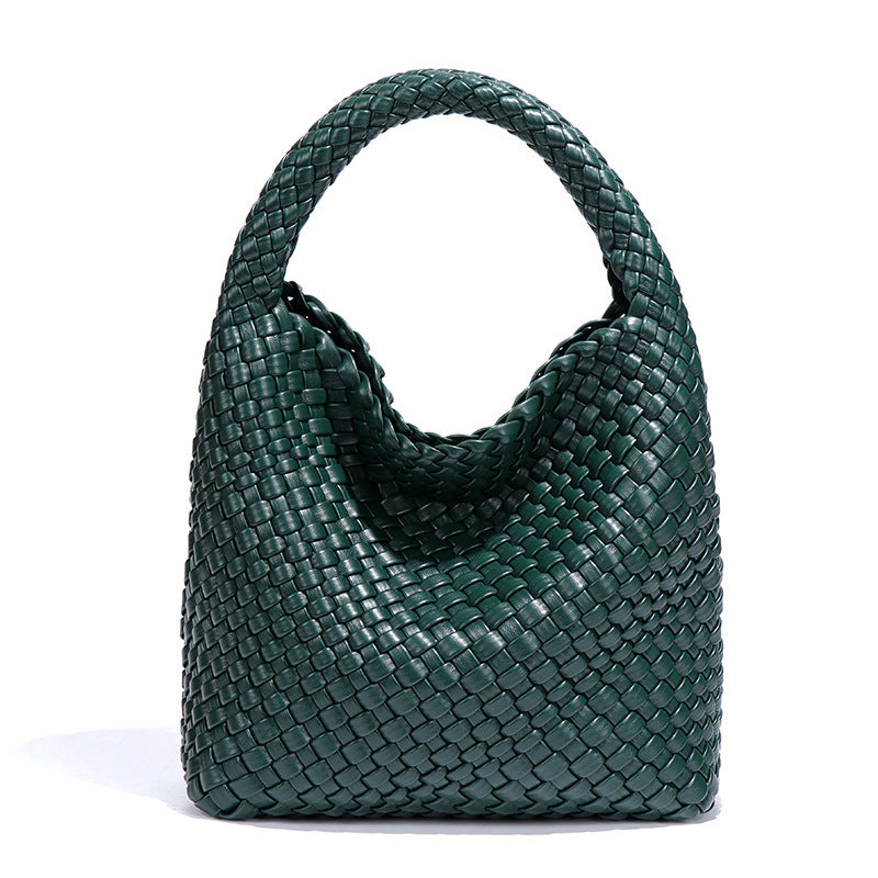 韩版时尚编织子母包纯色百搭简约手提包新款轻奢小众单肩斜挎女包